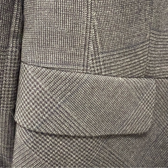 NWT Jones New York Charcoal Gray Plaid Olivia Blazer Fitted Suit Blazer US 10 - Picture 5 of 16